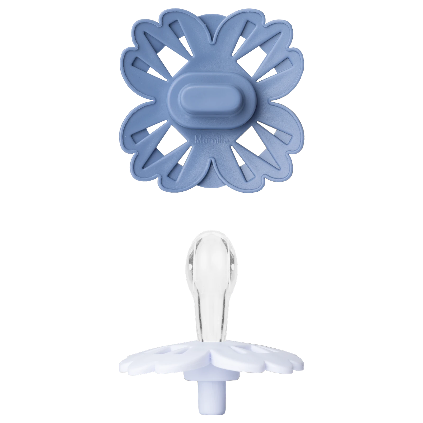 Mamillu Flurry · Baby blue + Deep blue – 2 sztuki — smoczek symetryczny Mamillu
